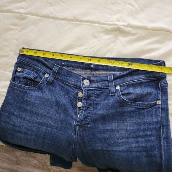 7 for all mankind josefina jeans Button Up Fly Sz 27 - Picture 6 of 14